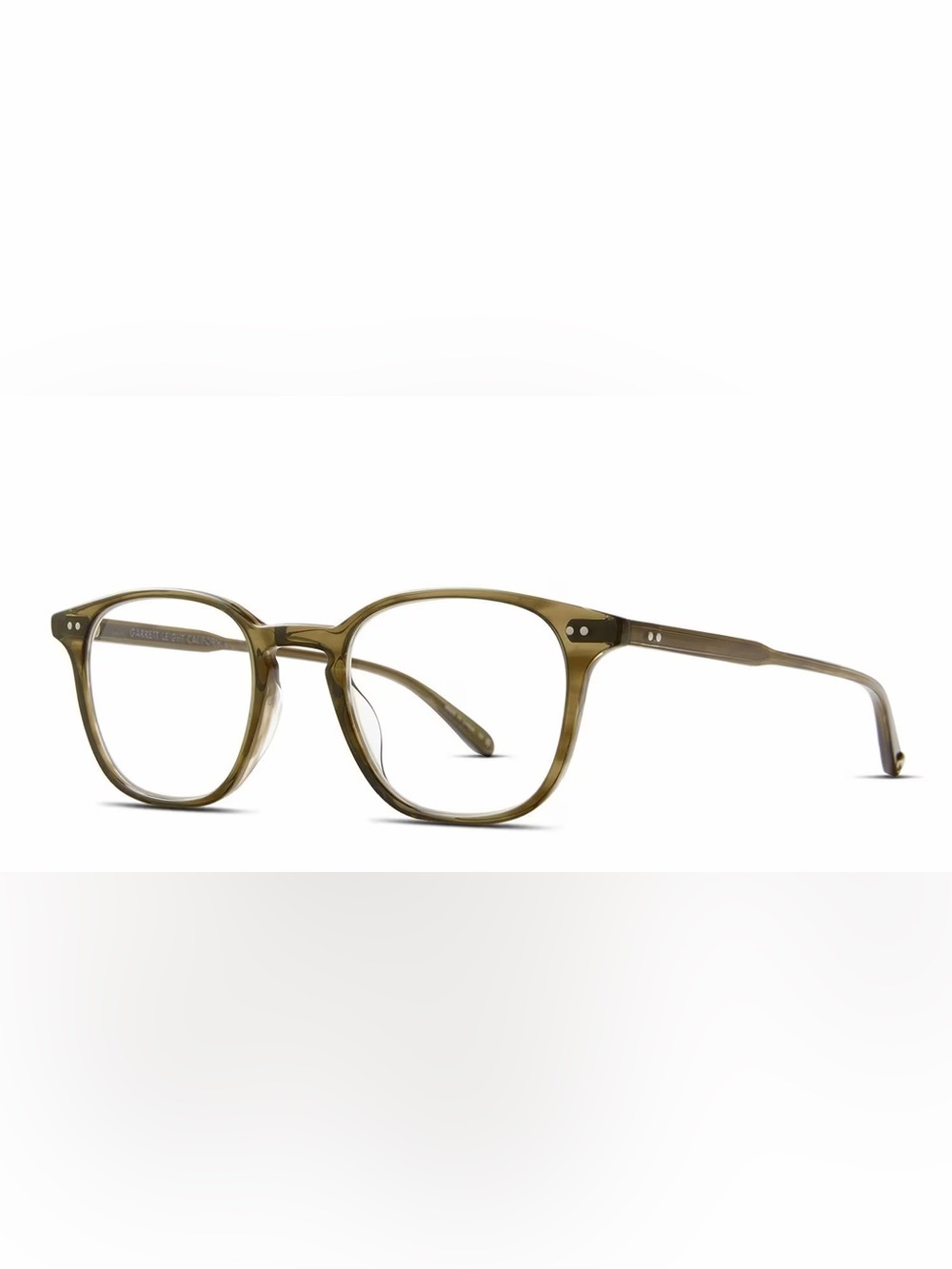 Garrett Leight Clark Eyeglasses Matte Black Gold Brown 45-22 Acetate